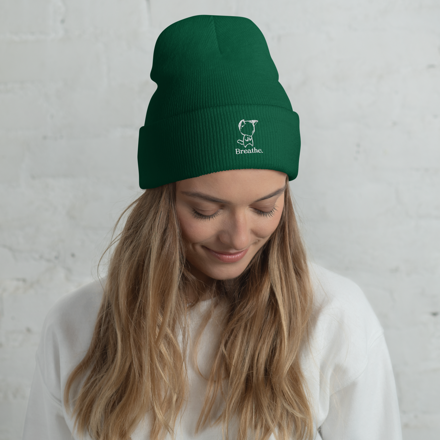 Embroidered Anxiety Awareness Beanie Dark Colors